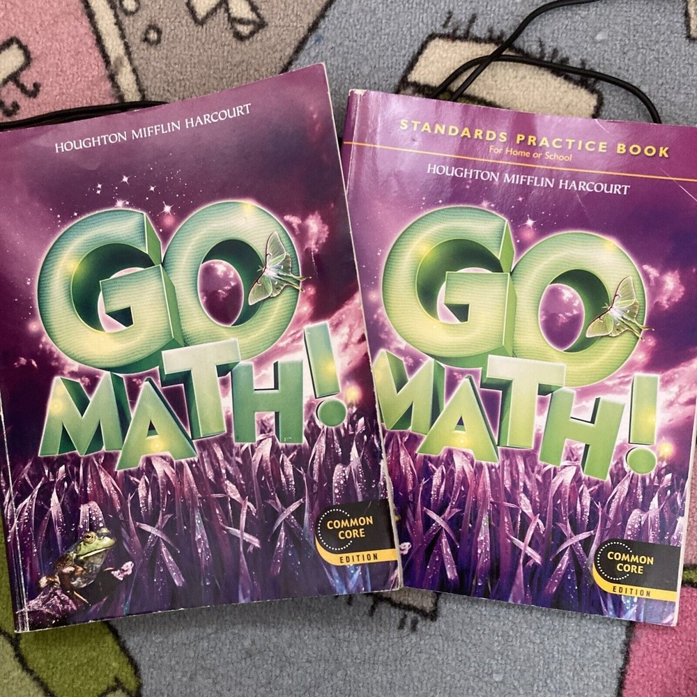 Lot Of 2. Go Math!: Student Practice Book & Text Book Grade 3 - Paperback